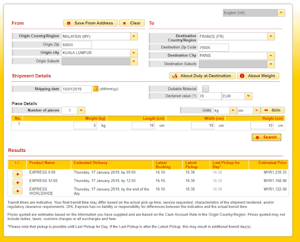 Express shipping from Malaysia 🇲🇾 | Price - Delay - Comparison