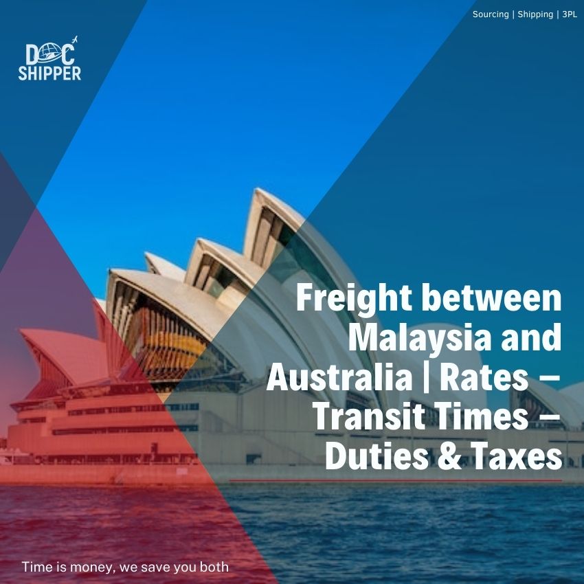 Freight between Malaysia and Australia | Rates & Duties